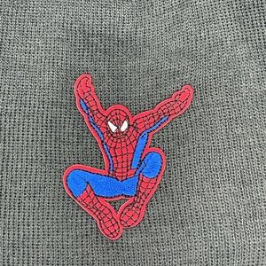 Gray Spider-Man patch beanie